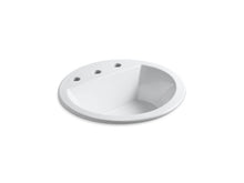 Load image into Gallery viewer, KOHLER K-2714-8 Bryant Round Drop-in bathroom sink with 8&quot; widespread faucet holes
