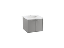 Load image into Gallery viewer, KOHLER K-CM99539-BD1 Jute 24&quot; wall-hung bathroom vanity cabinet with sink and quartz top
