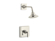 Load image into Gallery viewer, KOHLER TS13134-4B-SN Pinstripe Rite-Temp(R) Shower Valve Trim With Lever Handle And 2.5 Gpm Showerhead in Vibrant Polished Nickel
