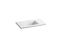 Load image into Gallery viewer, KOHLER K-2781-1-G81 Ceramic/Impressions 37&quot; rectangular vanity-top bathroom sink with single faucet hole
