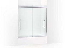 Load image into Gallery viewer, KOHLER 706535-8D3-SHP Prim Frameless Sliding Bath Door in Crystal Clear glass with Bright Polished Silver frame
