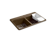 Load image into Gallery viewer, KOHLER K-8679-4A2-KA Riverby 33&quot; x 22&quot; x 9-5/8&quot; top-mount double-equal kitchen sink with accessories and 4 faucet holes
