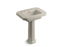 Load image into Gallery viewer, KOHLER 2322-8-G9 Kathryn Pedestal Bathroom Sink With 8&quot; Widespread Faucet Holes in Sandbar
