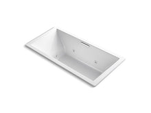Load image into Gallery viewer, KOHLER K-1835-XH2G-0 Underscore Rectangle 72&quot; x 36&quot; drop-in whirlpool + BubbleMassage(TM) Air Bath with center drain
