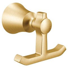 Load image into Gallery viewer, Moen YB0303 Brushed gold double robe hook
