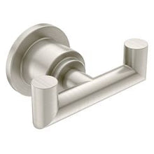 Load image into Gallery viewer, Moen YB0803 Brushed nickel double robe hook
