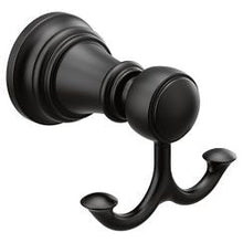 Load image into Gallery viewer, Moen YB8403 Matte black double robe hook
