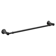 Load image into Gallery viewer, Moen YB8424 Matte black 24&quot; towel bar
