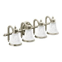 Load image into Gallery viewer, Moen YB9864 Brushed nickel four globe bath light
