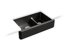 Load image into Gallery viewer, Whitehaven Smart Divide 35-3/4&quot; undermount double-bowl farmhouse kitchen sink
