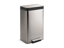Load image into Gallery viewer, 13-gallon stainless steel step trash can
